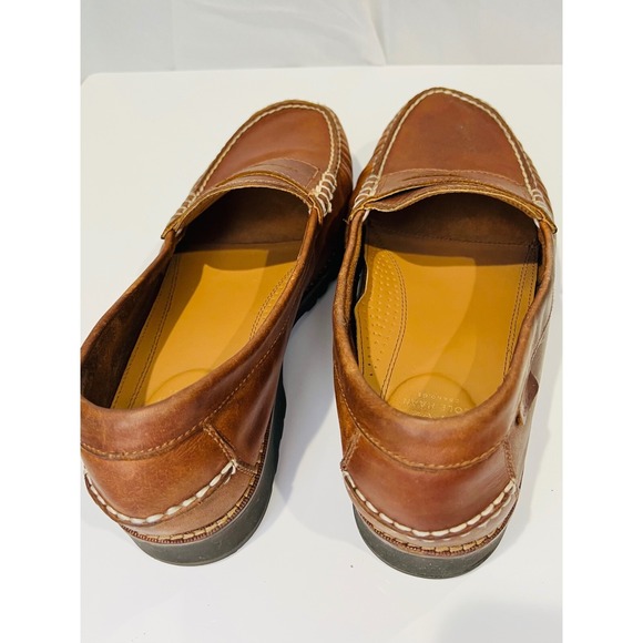 Cole Haan Leather Loafers Lug Sole Penny Casual Comfort Brown Mens Size - Picture 6 of 7